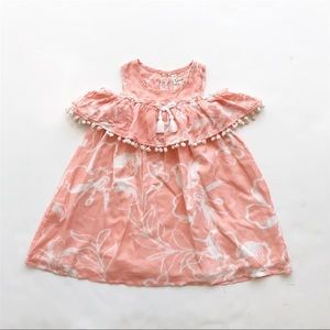 Jessica Simpson soft peach floral dress EUC 24m